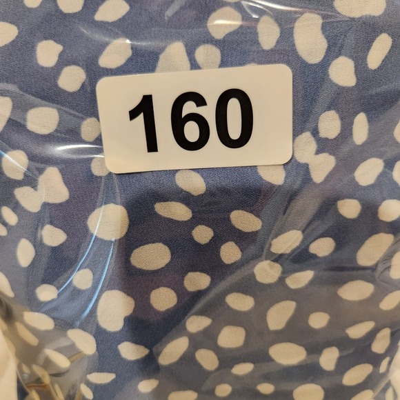 DIA Women's Blue White Smocked Midi Peasant Cottagecore Babydoll  Dress‎ Size L - Picture 8 of 8